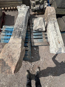 2 stone decorative gate pillars