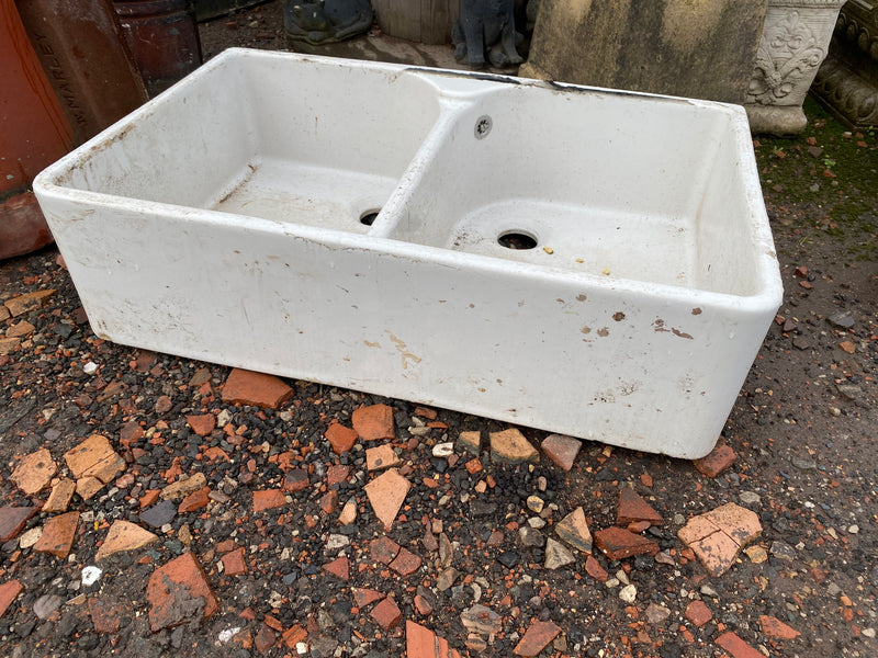 Reclaimed vintage double Belfast sink