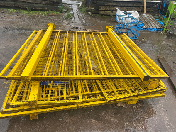 Yellow storage cage with legs