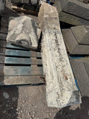 2 stone decorative gate pillars