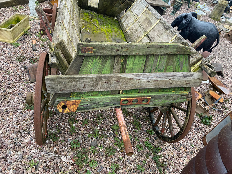 Reclaimed Vintage four wheeled wooden cart