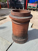 Terracotta plain roll-top cannon chimney pot