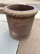 Victorian terracotta herringbone-pattern planter ring
