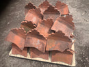 Reclaimed 12 inch Patterned ridge tiles