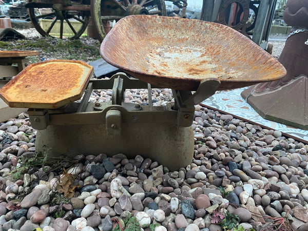 Reclaimed small vintage weighing scales