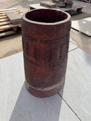 Victorian terracotta fluted-band roll-top chimney pot