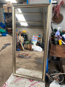 Large clear rectangular framed mirror