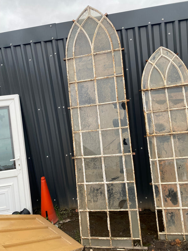 Reclaimed large cast iron church window