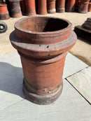 Terracotta plain roll-top cannon chimney pot