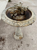 Metal bird bath