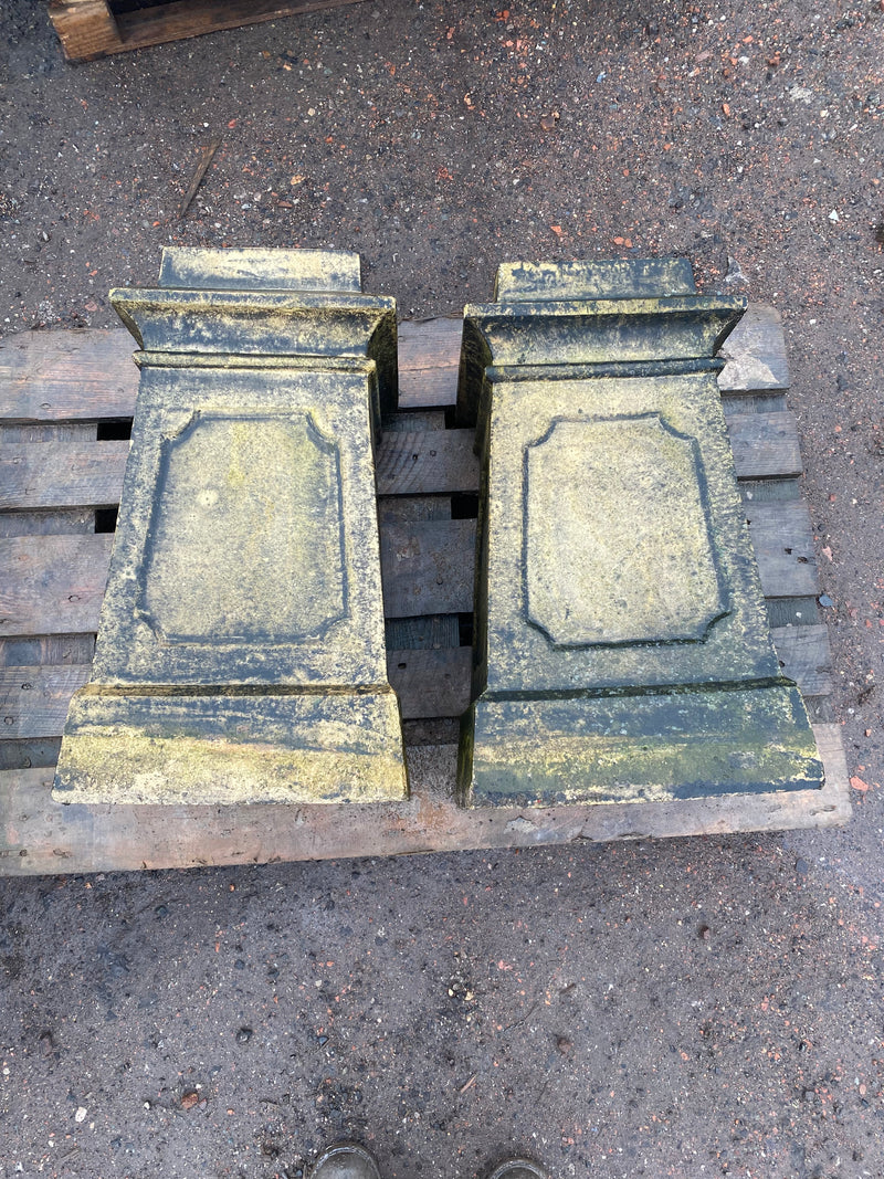Reclaimed buff antique square chimney pots