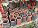Terracotta ringed chimney pot