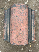 Red half round wall coping