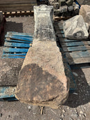 2 stone decorative gate pillars