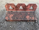 Reclaimed Concrete Three-Hole Club Crested Ridge Tile (110°)