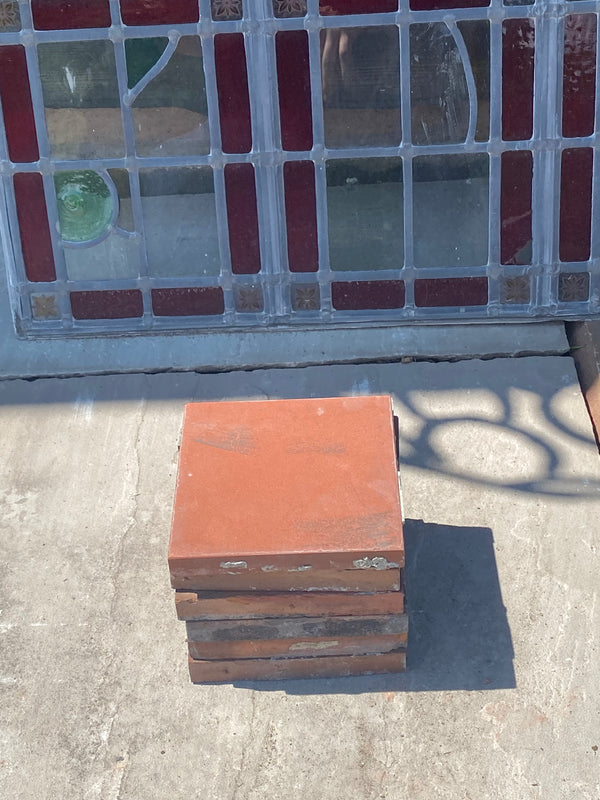 Reclaimed quarry tiles red