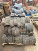 Reclaimed Staffordshire Half-Round Wall Coping 360mm x 185mm