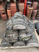 Reclaimed Staffordshire Half-Round Wall Coping 360mm x 185mm