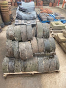 Reclaimed Staffordshire Half-Round Wall Coping 360mm x 185mm
