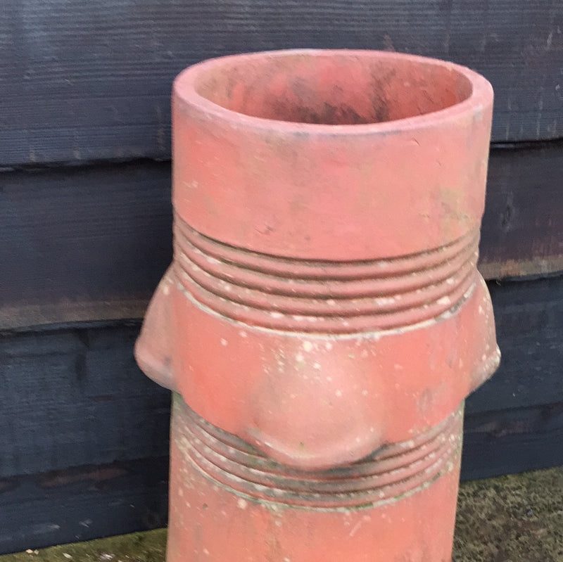 8 Ribbed Terracotta Reclaimed Chimney Pot