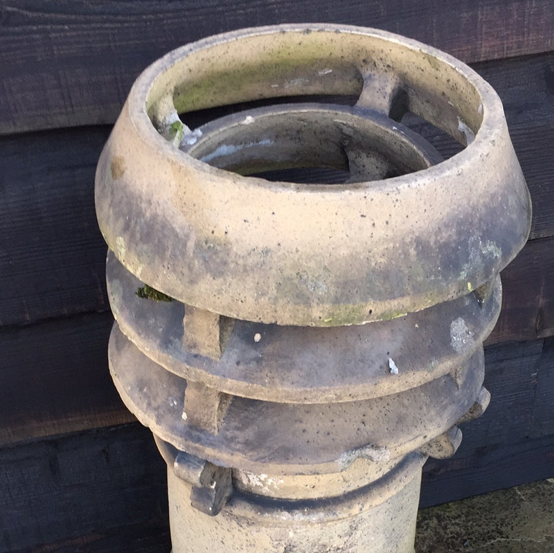 Large Buff Vented Reclaimed Chimney Pot