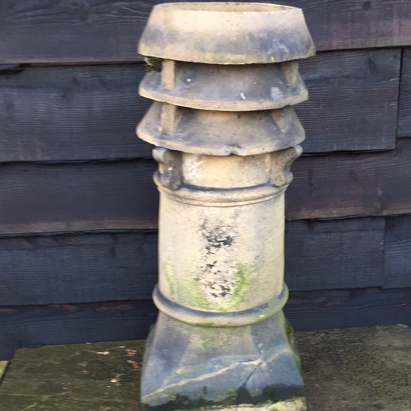 Large Buff Vented Reclaimed Chimney Pot